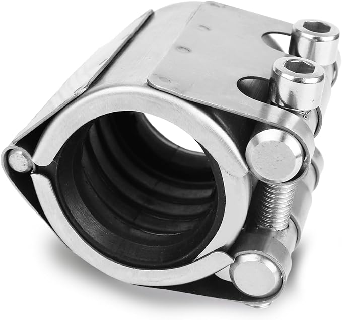Pipe Repair Clamp Kit -1 Inch 33mm-36mm High Pressure Resistant Pipe Coupling Clamp for Plastic&Metal Pipes, Emergency Duty Leak Sealer with Stainless Steel, Quick Fix for Water/Gas/Oil Lines