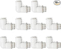 PATIKIL Push to Connect Fitting, 10 Pack Pneumatic Air Elbow Quick Connector 1/2"PT Male Thread x 14mm Tube 90 Degree Connect Tubing Elbow Air Tube Fitting Pneumatic Quick Adapter, White