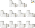 PATIKIL Push to Connect Fitting, 5 Pack Pneumatic Air Elbow Quick Connector 1/2"PT Male Thread x 14mm Tube 90 Degree Connect Tubing Elbow Air Tube Fitting Pneumatic Quick Adapter, White