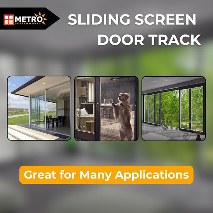 Sliding Door Bottom Track - Replacement Sliding Screen Door Track System - Easy Assembly Sliding Door Hardware & Replacement Tracks - Modern White Vinyl Bottom Square Tracks by HURD - 96 in, 2 Pieces