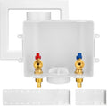 1-Pack HeSun Washing Machine Outlet Box, 1/2 Inch Crimp Pex Inlet x 3/4 Inch MHT Outlet Connection, Pex Washer Laundry Box with Center Drain(WM002)
