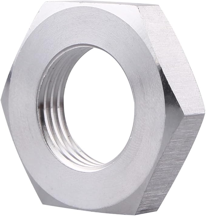 DERNORD Cast Pipe Fitting Stainless Steel 304 Hex Locknut 3/8 Inch NPT Female (Pack of 2)