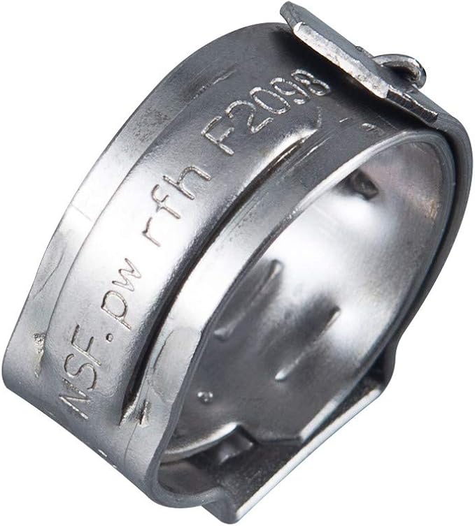 100-Pack EFIELD 1/2-inch Stainless Steel Pex Cinch Clamp Rings for Pex Tubing Pipes,(CLAMP017)