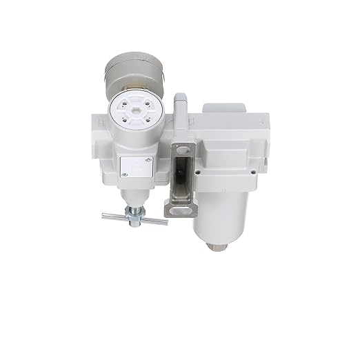 PneumaticPlus SAU420T-N04G-MEP Compressed Air Filter Regulator Combo 1/2" NPT -T-Handle, Manual Drain, Metal Bowl