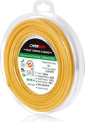 Chanzon 2:1 Ratio 3/32" (2.5mm) Heat Shrink Tubing 8Ft Roll (2.5M Total Length) Yellow Polyolefin Sleeving Wrap Shrinking 2 to 1 1pcs