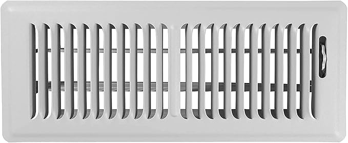 Shoemaker 4x12 Floor Register – Cement Gray Heavy Duty Metal Floor Vent Cover for Home Floors - Premium Forced Air Vent Covers