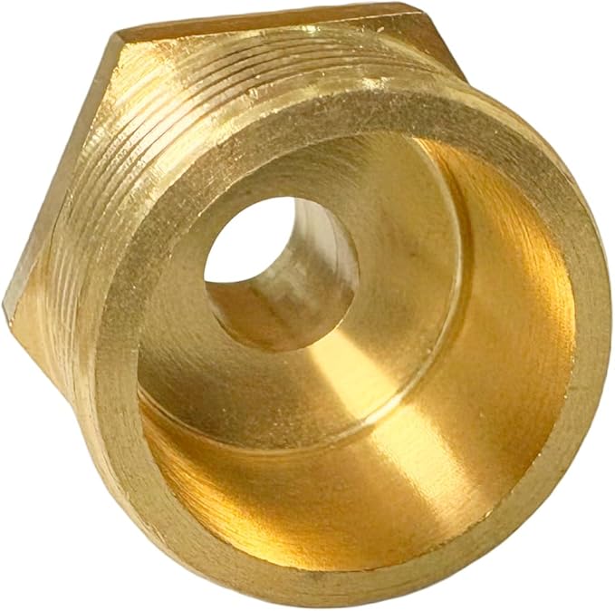 3/4" x 1/4" Male Threaded Hex Nipple Reducer Brass NPT Pipe Fitting Adapter Straight Connectors Pack of 2