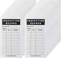 Lionshop Adhesive Inspection Record Labels, Safety Inspection Tag for Accident Prevention, Equipment, Maintenance, Quality Control, Self Adhesive Stickers, Black, 5"x 3", Pack of 200