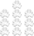 ‌letsFix 5 Way PVC Fittings 3/4 Inch (10-Pack), Furniture-Grade, Heavy-Duty Pipe Connectors for Plumbing, DIY Projects, and Home Furniture Assembly, Compatible with 3/4" Schedule 40 PVC Pipes‌