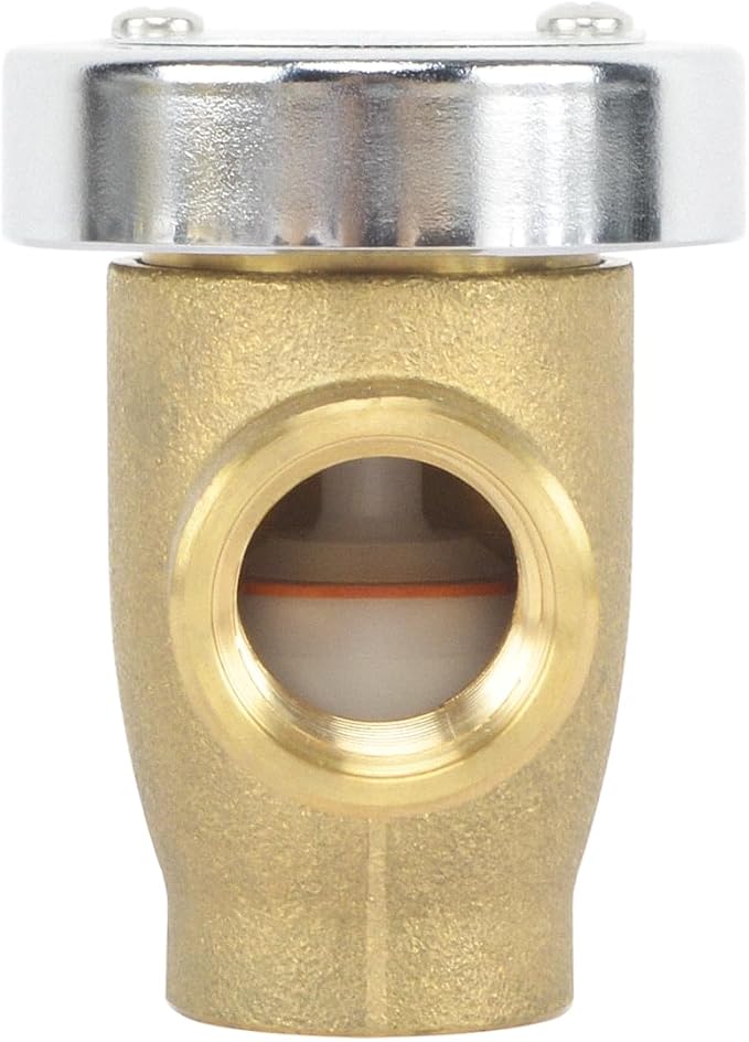 HYDRO MASTER Water Anti-Siphon Vacuum Breaker, 1/2 in., Brass Body & Chrome-Plated Cap, LF Brass.