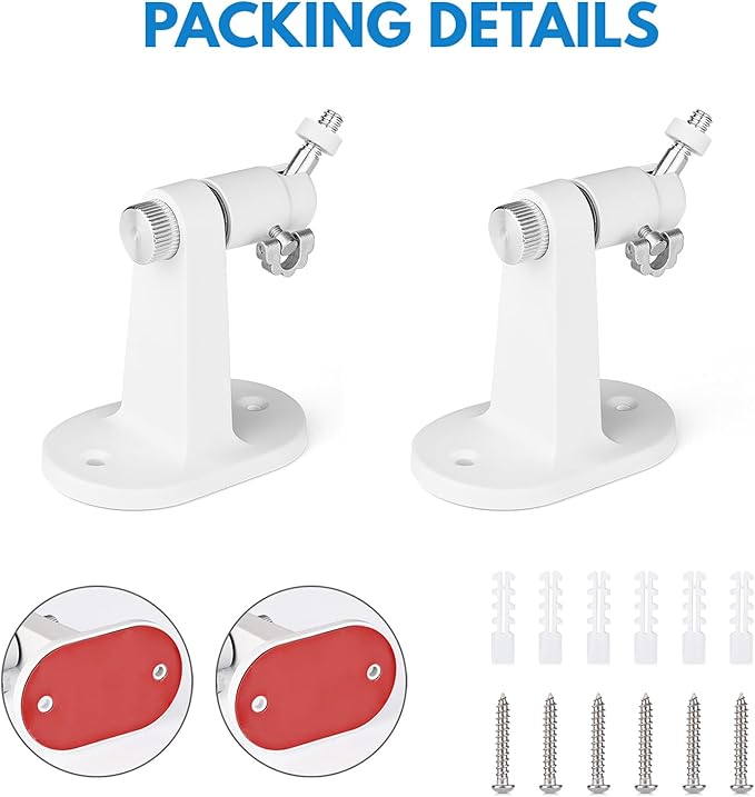 ALERTCAM 2Pack Adjustable Security Wall Mount Bracket for Stick Up Cam & Outdoor Cam Plus, Perfect View Angle for Your Surveillance Camera System - White