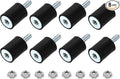 uxcell M6 Rubber Mounts, 8Pcs 20x25mm(DxH) Rubber Cylindrical Anti Vibration Isolator Shock Absorber with Lock Nut for Car Bobbin Generator Air Compressors