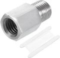 uxcell Pipe Fitting Reducing Adapter, 1/4" NPT Male x M12 Female 304 Stainless Steel Reducer Connector for Water Oil Air Pressure Gauge, Silver