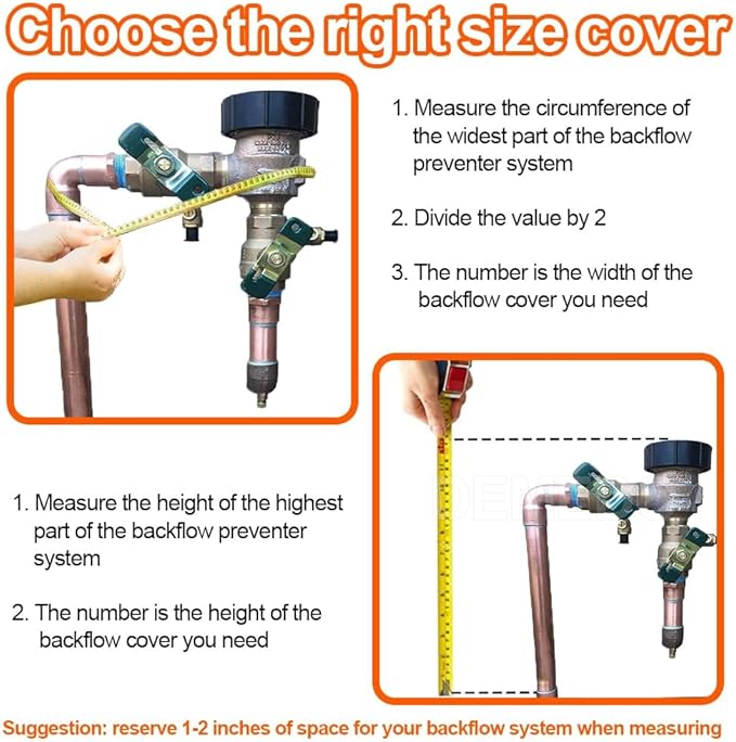 Backflow Preventer Insulation Cover - Water Pipe Insulation Sprinkler Cover for Outside - Insulated Backflow Cover Pouch for Irrigation Back Flow Valve in Winter or Sun Exposure (25"W x 30"H, GREEN)