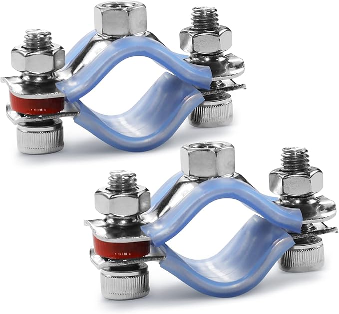 AKIHISA 2 Pcs 304 Stainless Steel Pipe Supports, Wall Mount Ceiling Mount Pipe Hanger, Pipe Holder for OD Pipe 25-27MM
