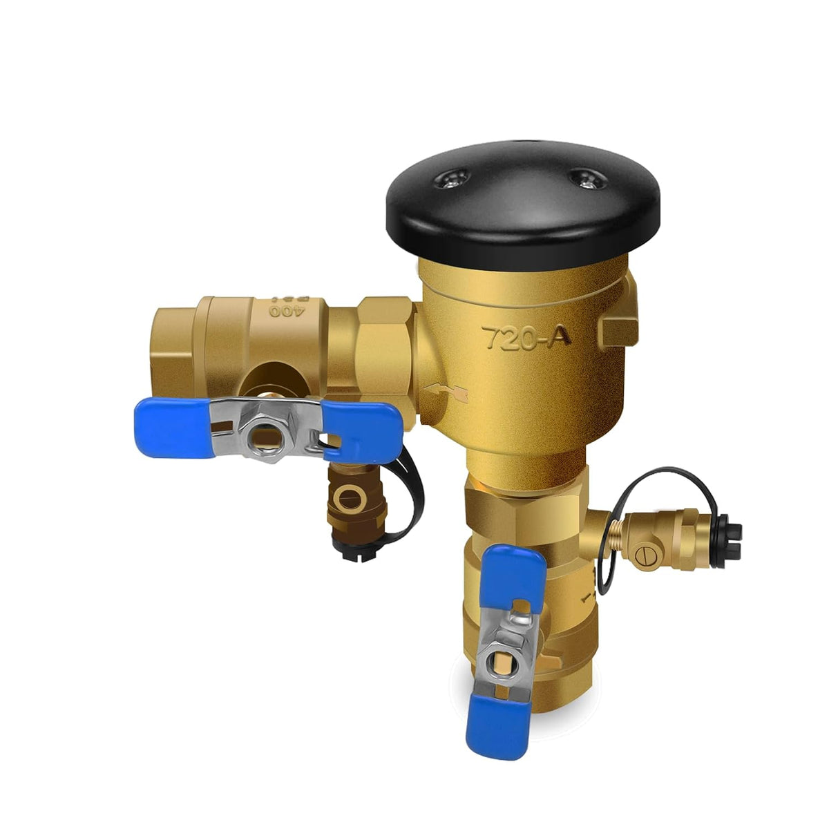 UPC® Certified】3/4" Pressure Vacuum Breaker Assembly, Metal Top Cover, Thickened Brass Backflow Preventer Valve, Anti-Siphon Valves for Irrigation and Outdoor Sprinkler Systems, MAX 400PSI