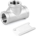 TAISHER 1PCS 304 Stainless Steel Tee Pipe Fittings, 2" x 2" x 2" NPT Female Pipe Fittings