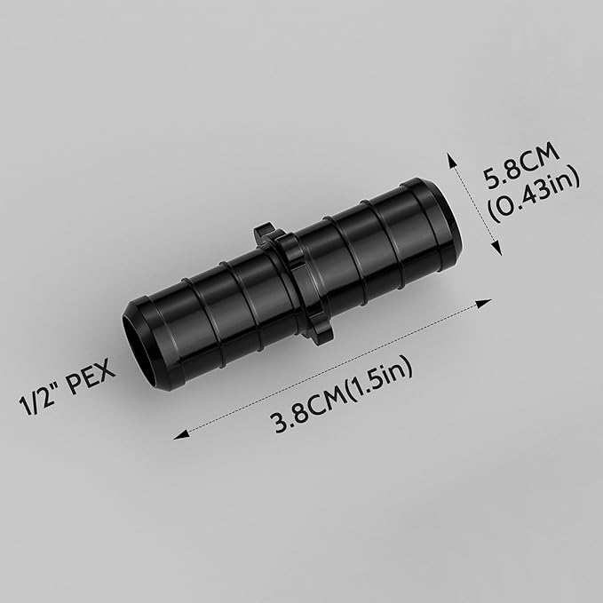 VINTEX 1/2 Inch Polyphenylene Sulfide (PPSU) Pex Pipe Fitting Set, Including 30 Pex Straight Coupling.Suitable For Plumbing Systems.No Lead Material,1/2" Straight Pex Fitting,30 Pcs