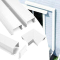 LyPrem 4" W x 6.5Ft L Metal Line Set Cover Kit - Decorative AC Pipe Cover for Ductless Mini Split/Central Air Conditioner/Heat Pump Systems, White