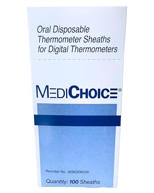 MediCHOICE Disposable Thermometer SHEATHS for Digital Thermometer Box of 100