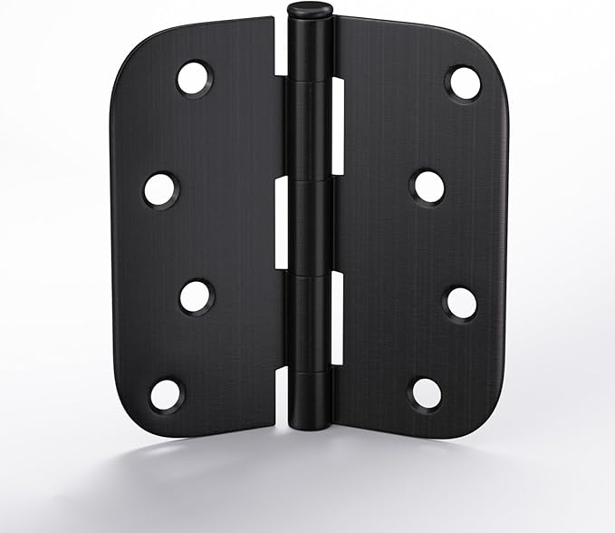 24 Pack goldenwarm 4 inch Oil Rubbed Bronze Door Hinges, Heavy Duty Interior and Exterior Door Hinges 4in x 4in with 5/8" Radius Corners