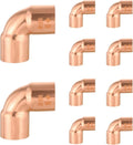 10-Pack HeSun Copper Fittings, 3/4-Inch Short Radius 90-Degree Copper Elbow, C x C with Sweat Solder Connection(COPPER008-10)