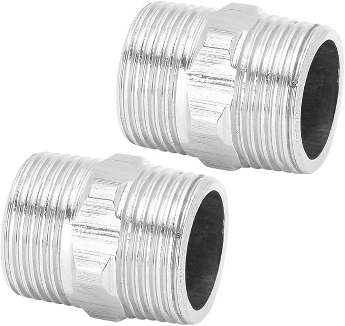 HEEPDD Steel Nipple 1in for Plumbing and Gas Applications Threaded Pipe Male Thread Connector Stainless Bathroom