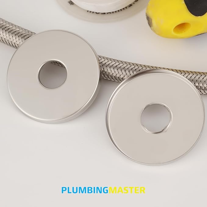 1/2 Inch Modern Shower Arm Flange,Universal Replacement Escutcheon Cover Plate Round Escutcheon Cover Plate for Shower Head Arm（10pcs）