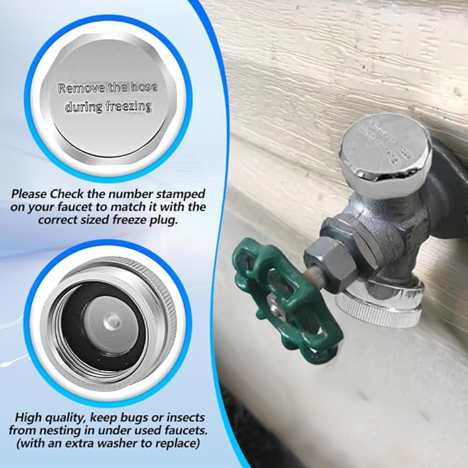 1PCS Vacuum Breaker Replacement Kit (Fine Thread), ASSE 1019-A Vacuum Breaker Repair Kit, Anti siphon Valve Repair kit, Ｏutdoor Faucet Repair kit with 3/4" GHT Garden Hose End Cap