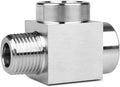 1 piece 1/8 npt tee Fittings, npt 1/8 tee Female to Male, 3Way Connector, Fabricate of 304 Stainless Steel.