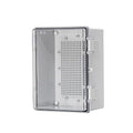 Electrical Junction Box Waterproof Outdoor Box Wall Brackets for Power Project Weatherproof Plastic Enclosure for LED Lights, Solar Panels, and Surveillance Cameras Clear (8"x6.1"x3.9")