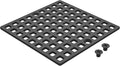 3-7/8" Matte Black Shower Drain Cover - Square Floor Drain Cover Replacement - Hair Catcher/Drain Strainer for Bathrooms, Showers, and Sinks - SUS304 Stainless Steel & CUPC Certified
