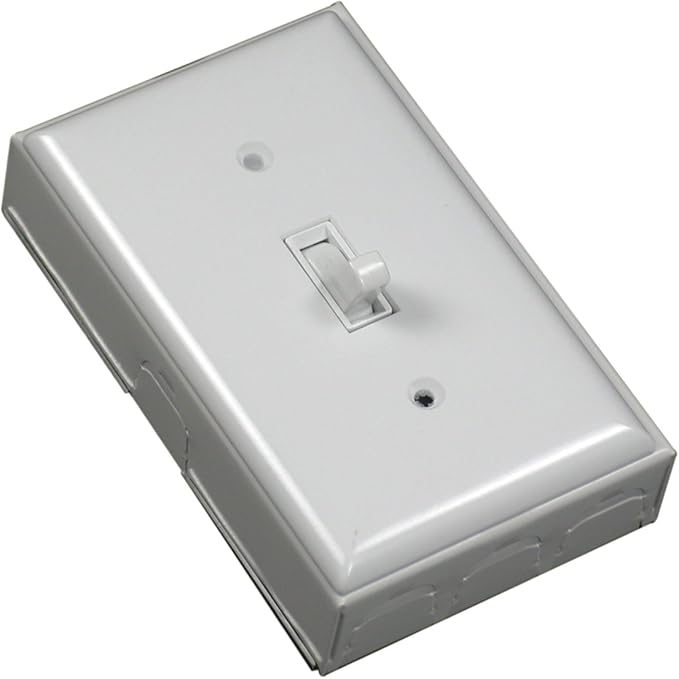 Legrand Wiremold BW2-S Metal Raceway for Extending Power, 700 Series, Single Pole Switch Kit with Wall Plate, White (1 Pack)