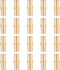 WMAXPFIT(20 Pack) 1/2 Inch PEX Coupling F1807, LF Brass crimp fitting for PEX-b pipe