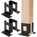 4Pcs Adjustable 4x4 Pergola Post Base for Wood Fence, 4x6 Post Anchor Base Brackets for Deck Railing Mailbox