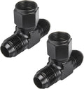 10AN Male Tee Fitting Adapter with AN10 Female Swivel on Side Aluminum 2Pcs
