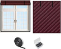 Thermal Window Cover for Wintern, Window Insulation Kit Blackout Oxford Curtain, Thicken Warm Waterproof Attic Insulation Blanket, Draft Blocker in Home RV 38 39 47 57 62 63in(Brown,24x63in)