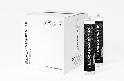 Black Mamba FHG High Tack Adhesive - Mono Component Polymer Sealant, Extreme Temperature Resistant, Paintable, Solvent-Free, Heavy Duty Construction Adhesive - White - 2 Pack