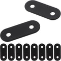 Garneck 20pcs Black Stainless Steel Mending Plates Small Straight Corner Brackets for Furniture Reinforcement with Design Easy Installation Metal Flat Braces for Cabinets Shelves Chairs