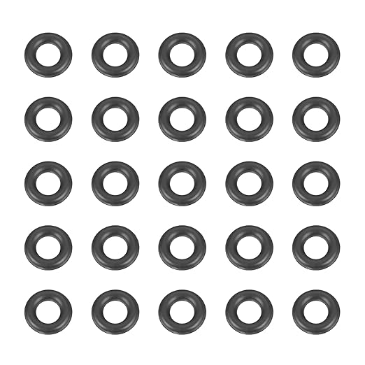 HARFINGTON 50pcs Nitrile Rubber O-Rings 6mm OD 3mm ID 1.5mm Width Metric Buna-N NBR Sealing Gasket Plumbing Sealing Repair O Rings for Car Auto Vehicle Repair Faucet Air Gas
