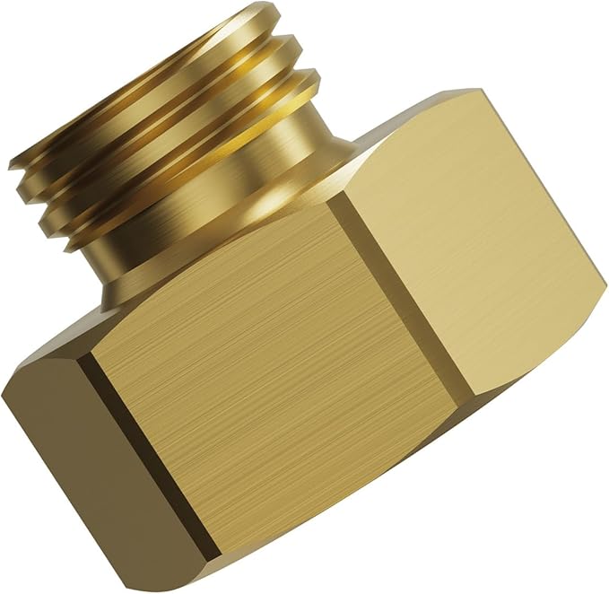 2 Pcs Brass Faucet Adapter, G 1/2 Inch Female to 3/8 Inch (9/16") Male Compression Connector, Reducer Fitting to Connect 1/2" Angle Stop to 3/8" Supply Lines