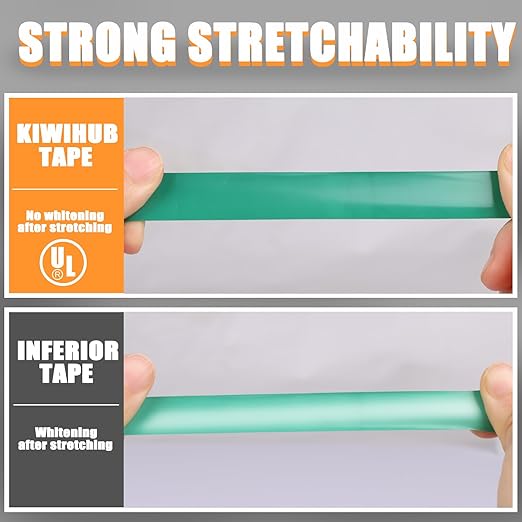 Green Electrical Tape, UL Approved, 9 Pack 0.7in X 33ft, Industrial Grade Vinyl Electrical Insulating Tape, Electric Tape for Improvement Electrical Equipment