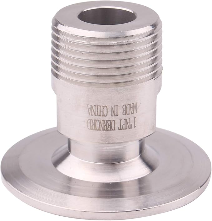 DERNORD 2'' Tri clamp Adapter to 1 inch MNPT Thread Ferrule Sanitary Pipe Fitting