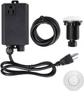 Garbage Disposal Air Switch Kit Single Outlet Sink Top Waste Disposal Short Stainless Steel White On/Off Air Button Food and Waste Disposals Part by Etoolcity