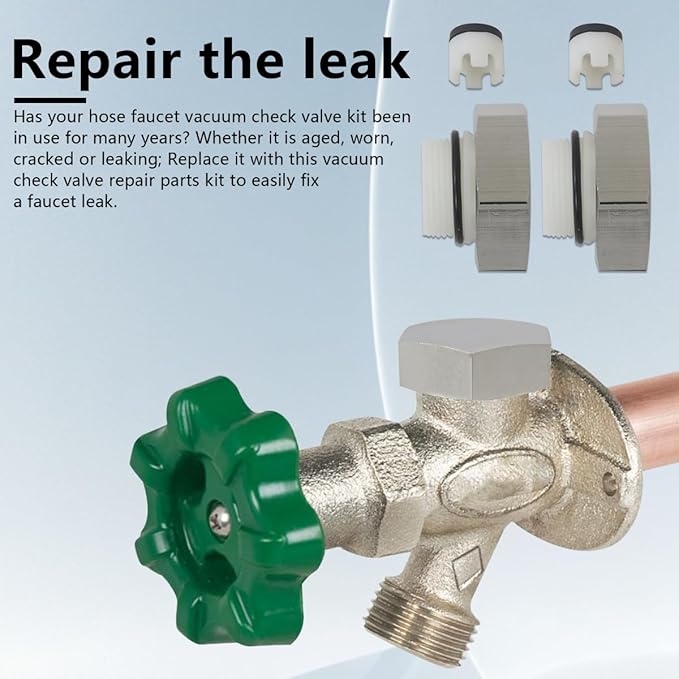 2-Pack Vacuum Breaker Repair Kit Replacement for VACVBKX1B, Fit for Traditional Anti Siphon Frost Free Sillcock Valves Anti Siphon Valve Repair Kit