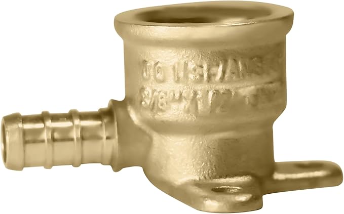 XFITTING 3/8 Inch Pex x 1/2 Inch Female NPT Drop Ear Elbow, 10 Pieces