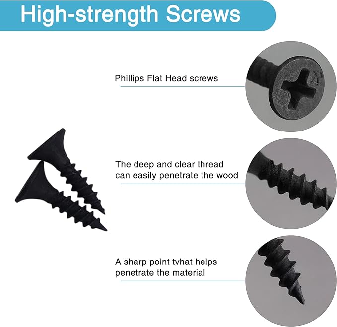 4PCS 3.94 x 1.97 inch Black Flat Mending Plate, Metal Bracket with Holes, Straight Steel Brace Fixing Joining Plate for Wood with 24PCS Screws