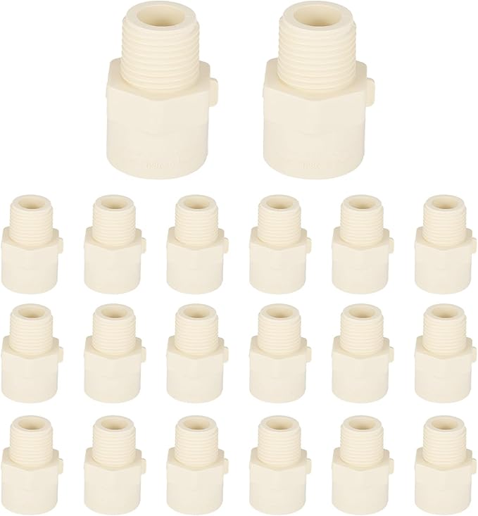 (20 Pack) EFIELD CPVC CTS Male Adapter Fittings, 3/4" Slip x 1/2" Male Thread,(CPVC036-5-20PCS)
