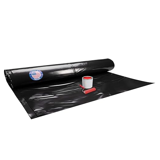 Black Construction Plastic Sheeting 6 mil, 40' x 100' (4000 sq. ft.) - Thick Plastic Cover for Construction, Painting, Greenhouse - Heavy Duty Plastic Sheeting - LDPE Plastic Roll by IDL Packaging