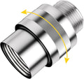 G-Promise All Metal Shower Head Shut Off Valve, G1/2" Shower Flow Control Valve for Handheld or Bidet Sprayer (Chrome)